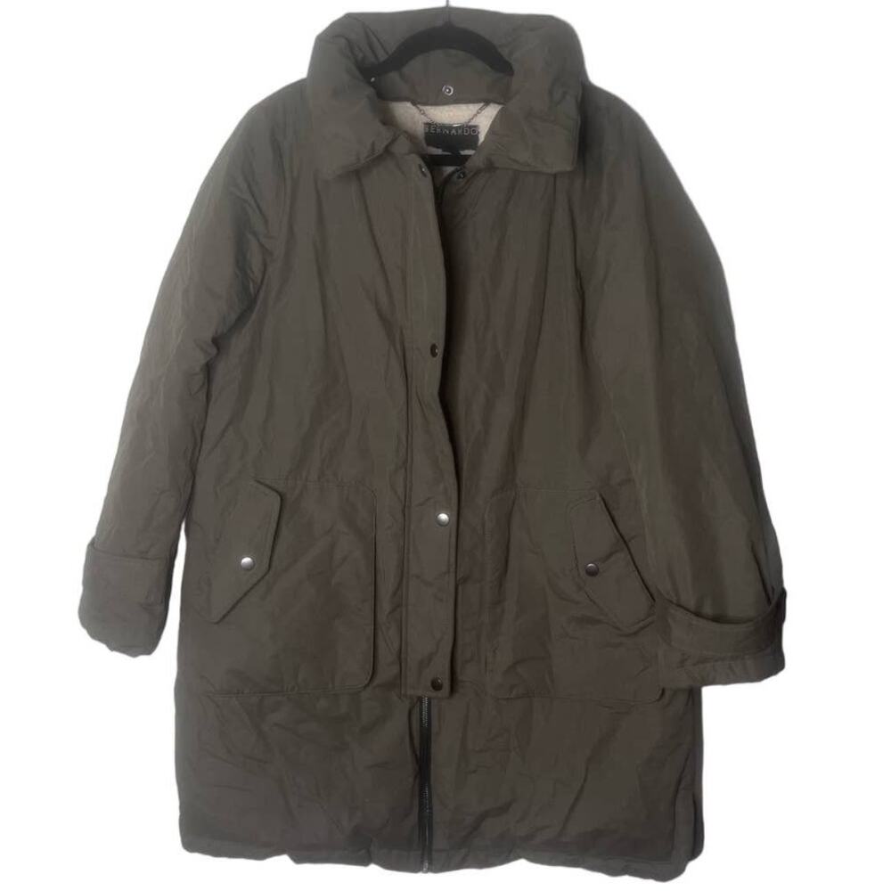 Bernardo Men's Green Duck Down Puffer Coat Large